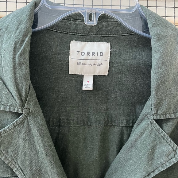 Torrid Women's Green Unlined Jacket Size 1 XL - Picture 4 of 7
